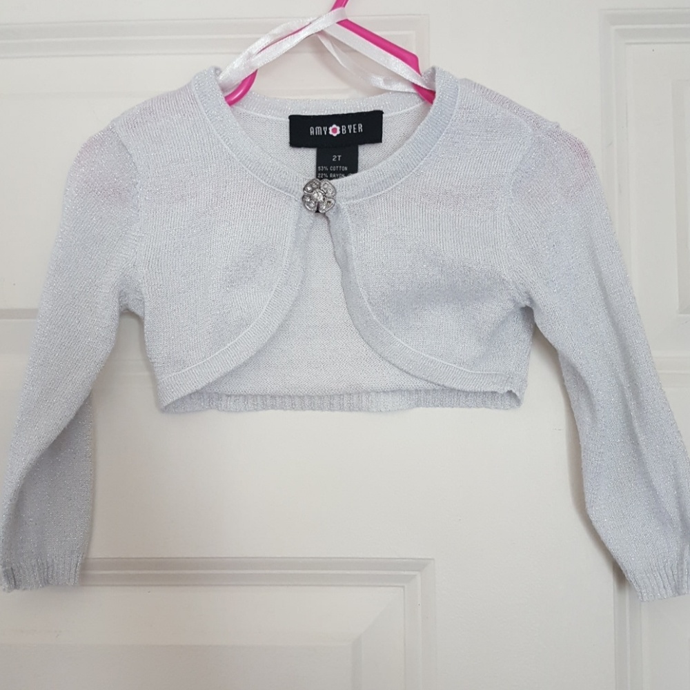 Amy Byer Silver Toddler Sweater 2T
